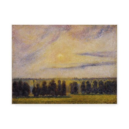 Pissarro 'Sunset At Eragny' Canvas Art,14x19